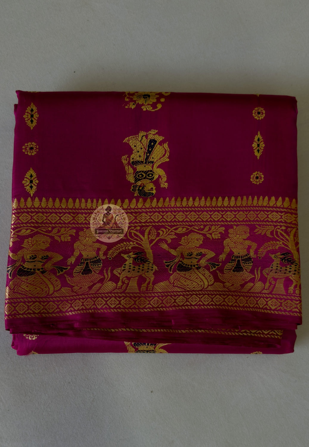 Collector-grade Baluchari Bengal silk saree in premium gift packaging — Indian heritage saree UK