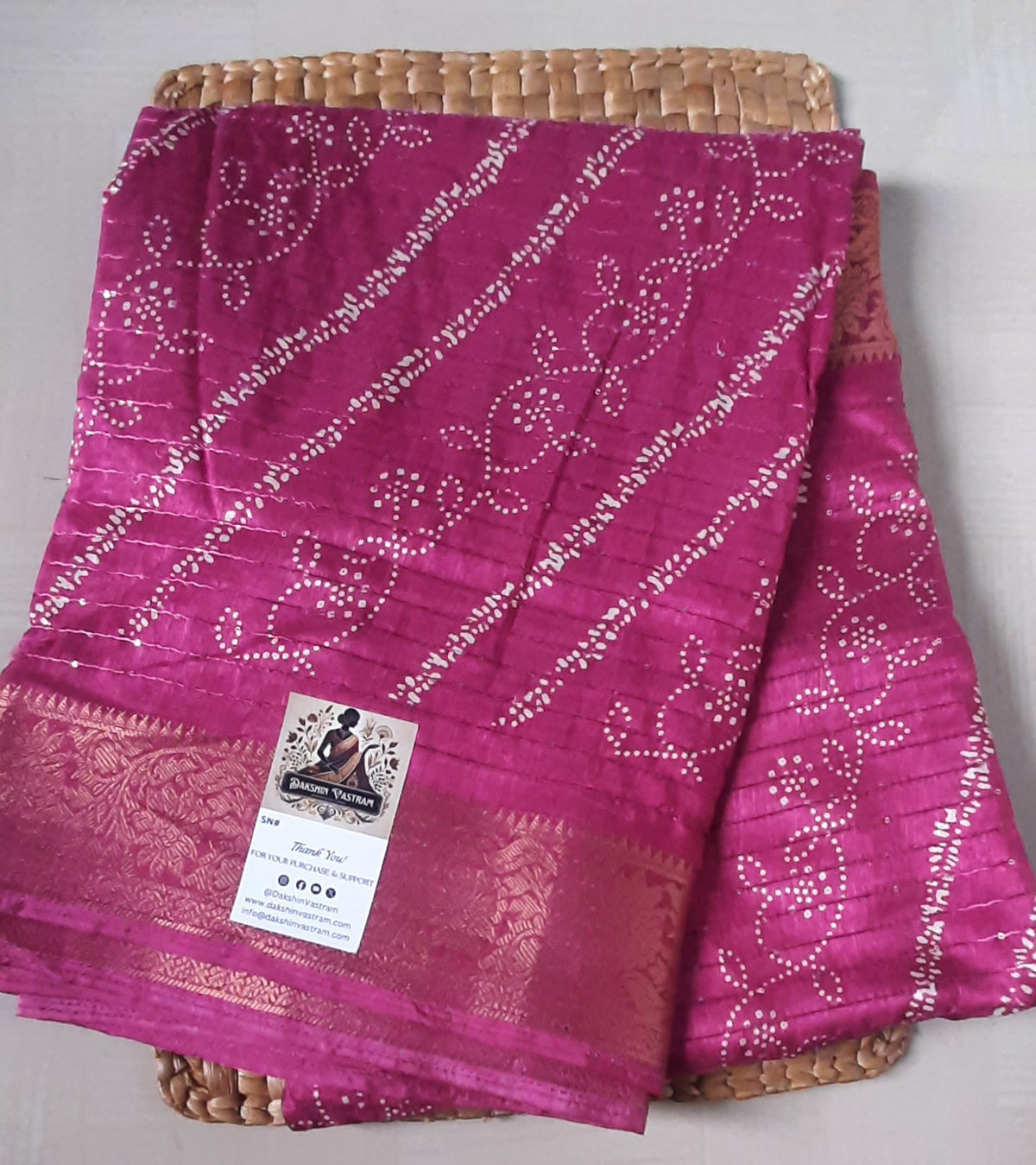 Sequins Silk Saree side view