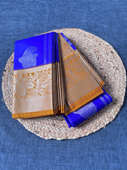 Handwoven Semi Kanjivaram saree for Indian weddings – delivered to London, Birmingham & Leicester
