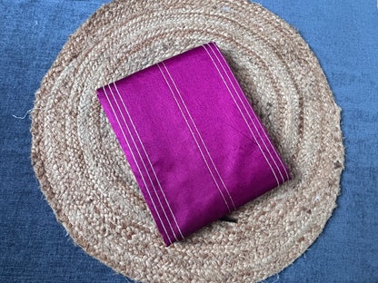 Buy semi raw silk saree India – Saree with blouse piece view