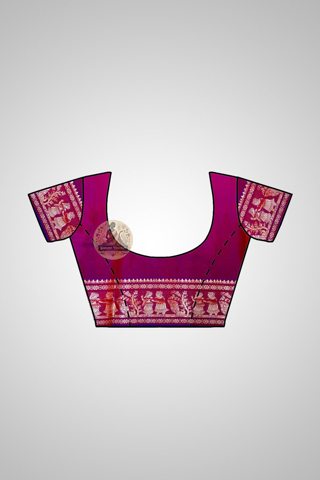 Bridal Baluchari silk saree in deep red with hand-woven Mughal-era storytelling panels
