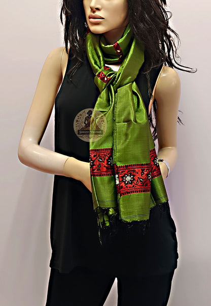 Buy Traditional Silk Stole – Draped styling with ethnic blouse