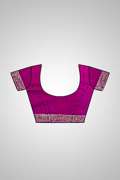 Purchase Traditional Silk Saree – Blouse piece included with handwoven set