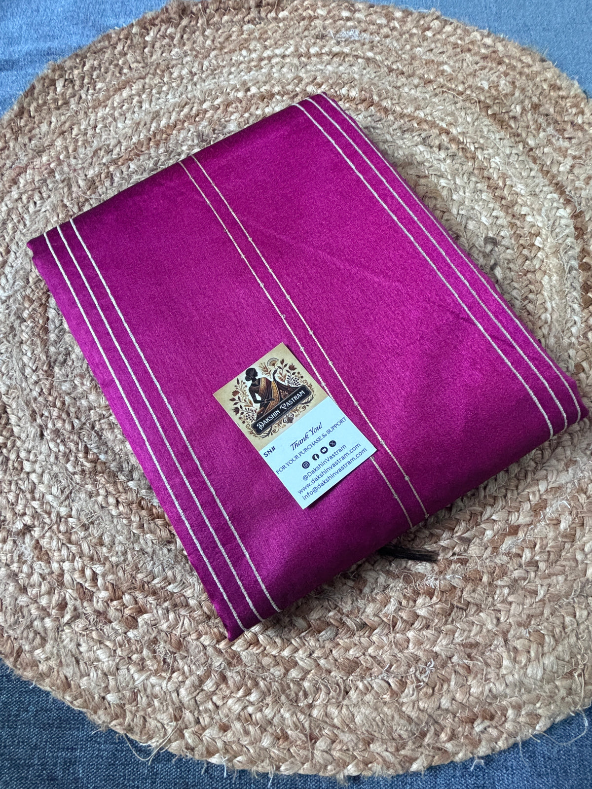 Buy Semi Raw Silk Saree online – Traditional silk saree front view