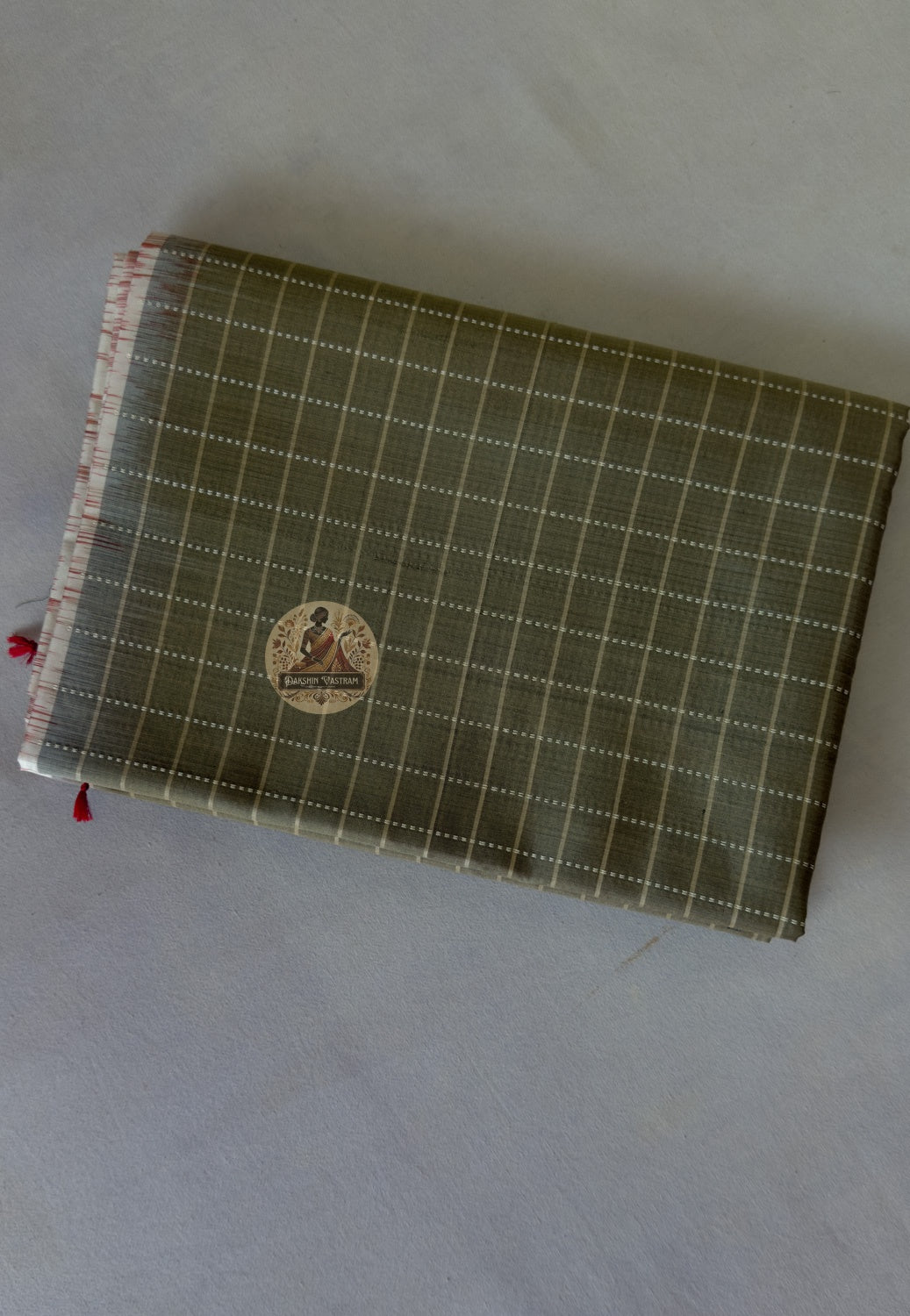 Detail shot of Bishnupur Katan Silk Saree pleats and drape, capturing the premium weight and timeless elegance of authentic handwoven pure silk — the saree that stays with you