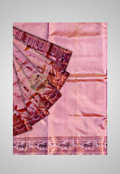 Buy Swarnachari Silk Saree online – Full saree view in traditional style