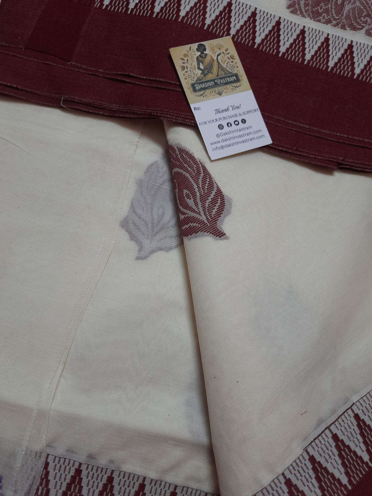Kasavu Saree | Soft, organic cotton using traditional handloom techniques