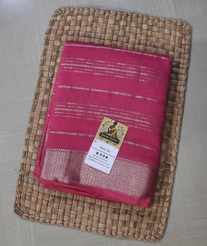 Front side view of Tussar Silk showcasing its soft texture and luxurious drape