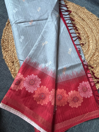 Buy Kathan silk saree India – Saree with blouse piece view