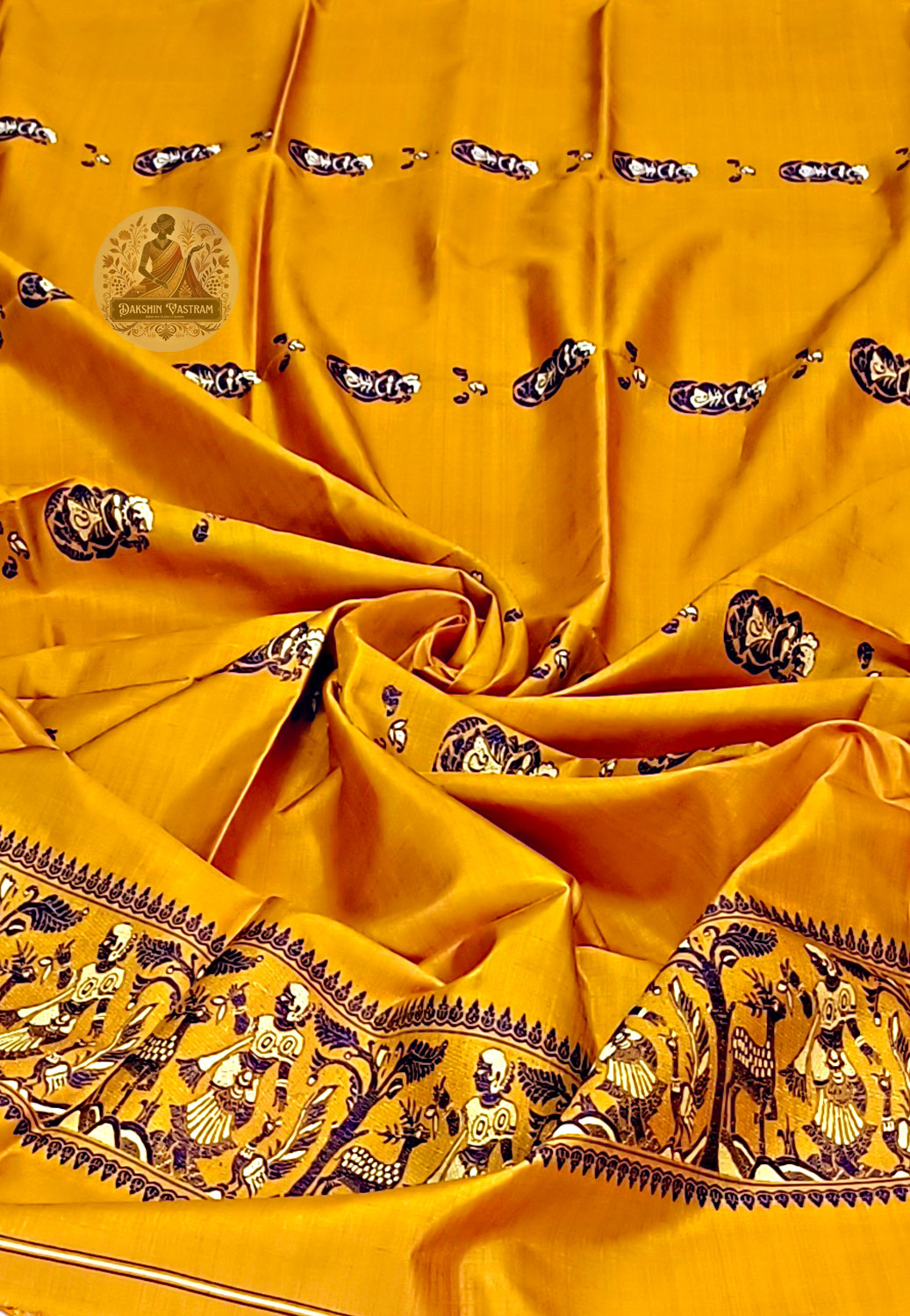 Buy Pure Silk Stole Online – Elegant handloom stole front view