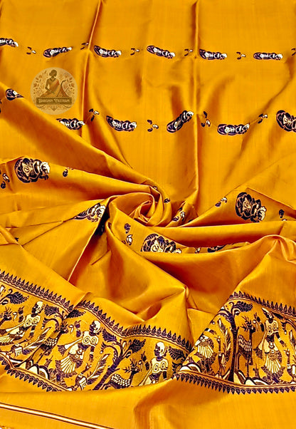 Buy Pure Silk Stole Online – Elegant handloom stole front view