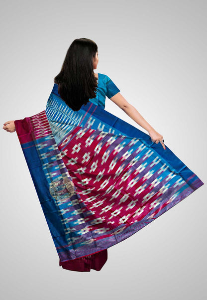 Explore Pure Silk Sarees – Rear view showing pallu design