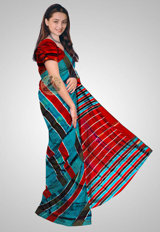 Order Wedding Silk 4D Saree Online – Side angle showing elegant silk folds