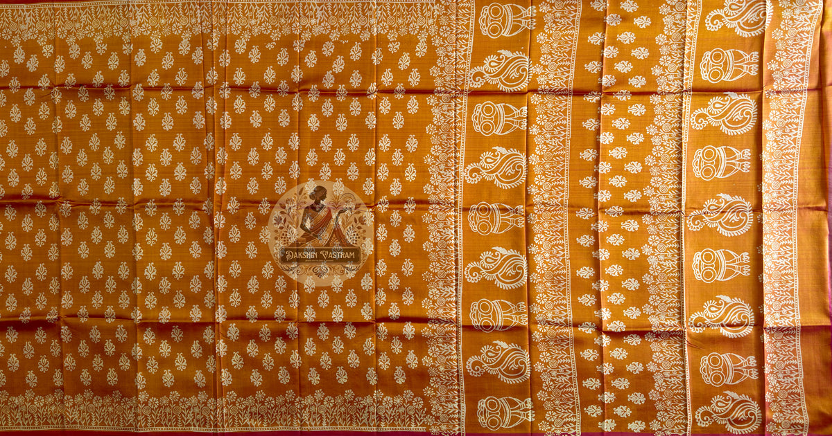 Buy Authentic Bishnupuri Saree online – Pallu print and silk craftsmanship