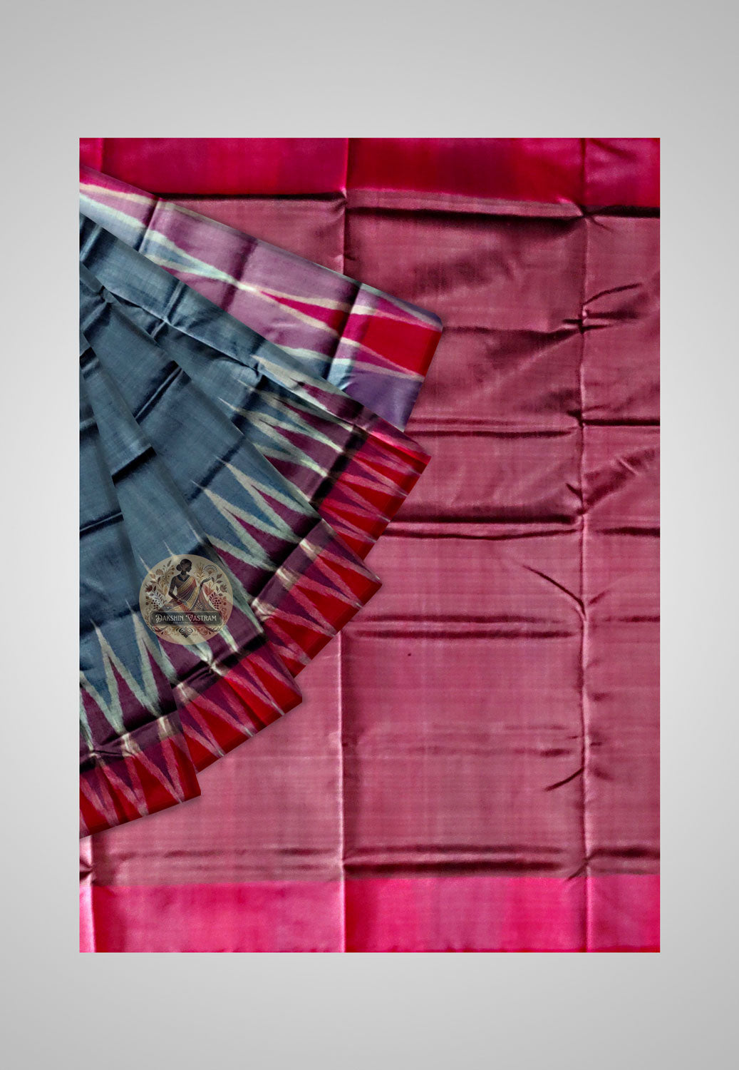 Premium Indian Silk Kotki Saree – Detailed texture and artisan finish