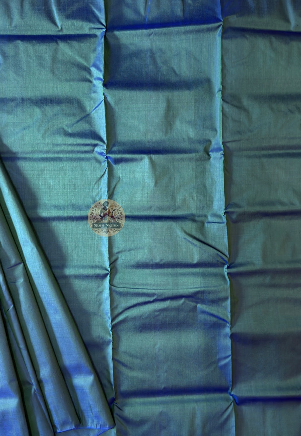 Bishnupur silk than saree flat lay showing weave detail – premium Indian silk delivered to London and Birmingham