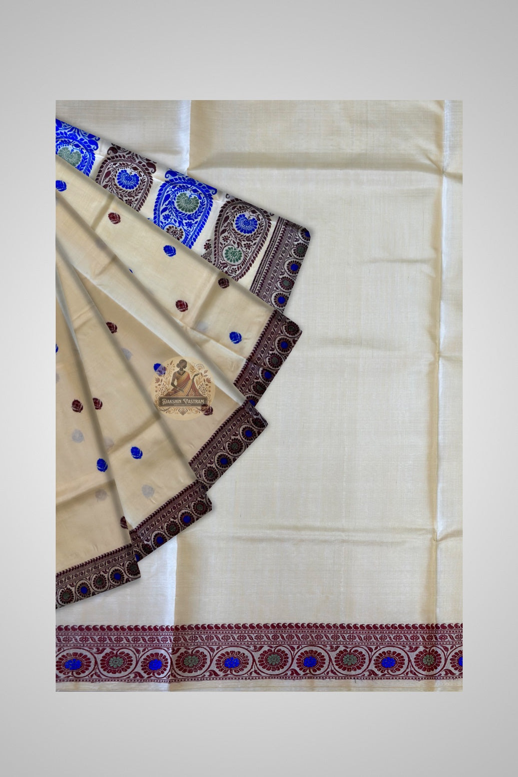 Heritage Baluchari saree in dusty mauve with intricate Mughal-era storytelling panels and antique gold border