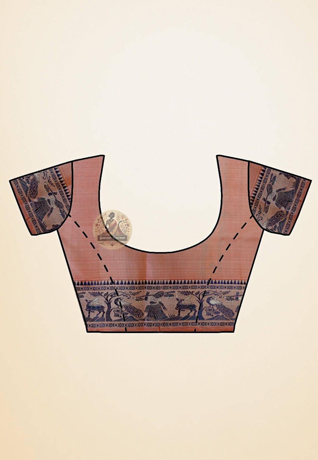 Full drape view of Baluchari handwoven silk saree showcasing ornate pallu and woven border detailing