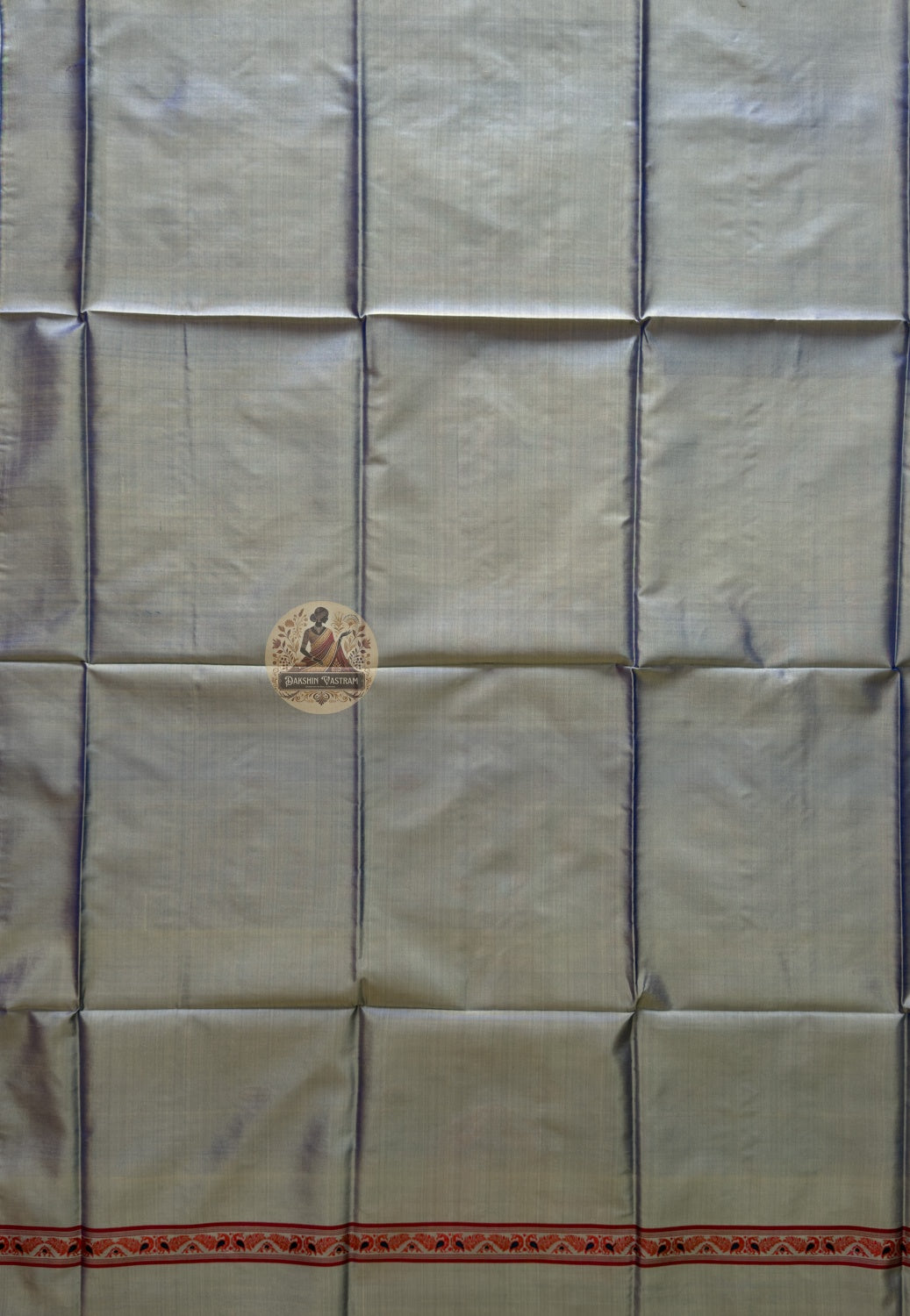 Premium handloom silk unstitched kurti piece in Grey – authentic Bengal weave available online UK USA EU