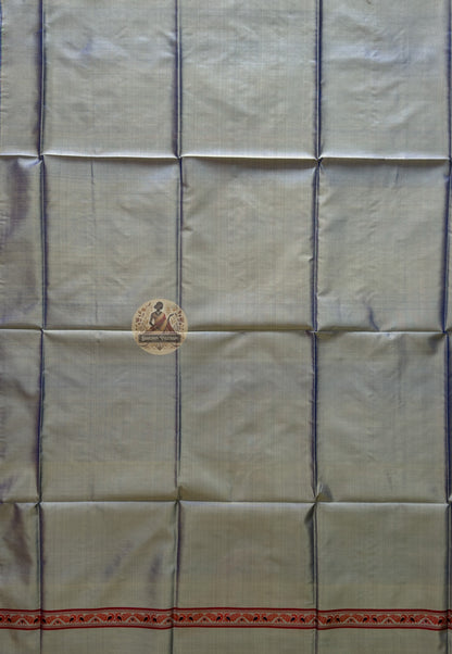 Premium handloom silk unstitched kurti piece in Grey – authentic Bengal weave available online UK USA EU