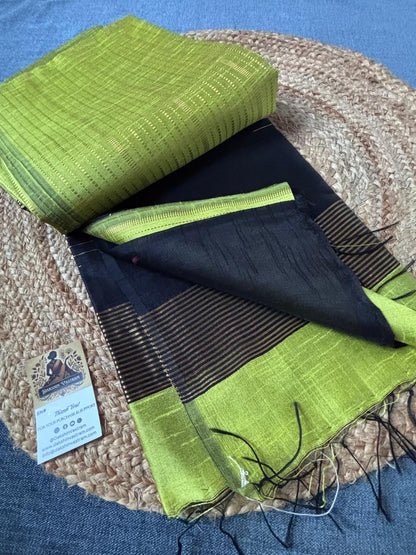 Buy silk saree online India – Rear view showing pallu detailing