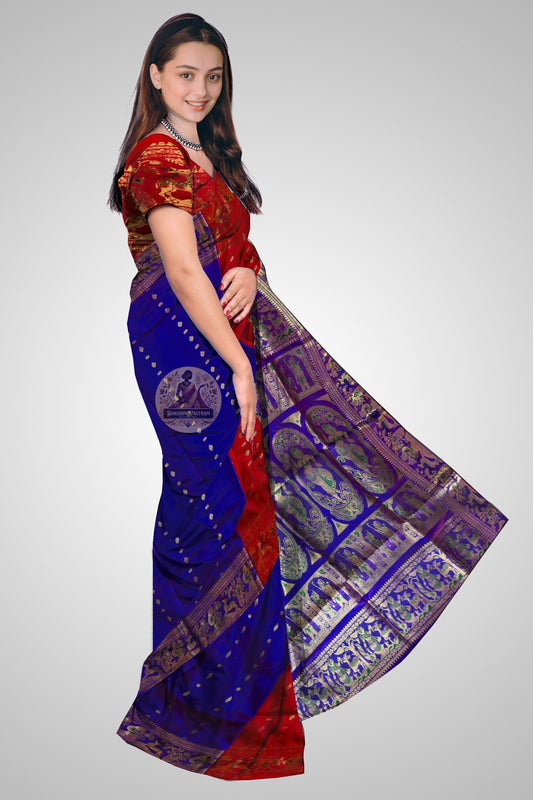 Diwali special Swarnachari Silk Saree in pure silk with golden zari – festive wear, shipped to Delhi and Chennai