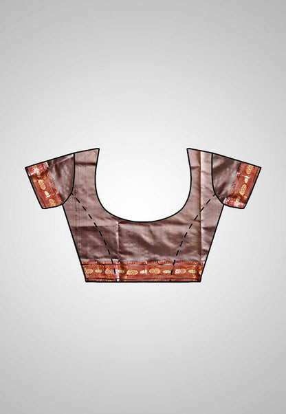 Buy Swarnachari Silk Saree online – Handloom Swarnachari Pure Silk Saree blouse piece