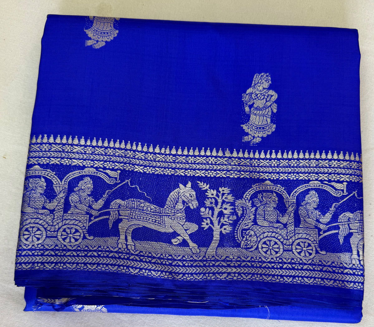 Buy Baluchari Silk Saree online – Traditional mythological front view