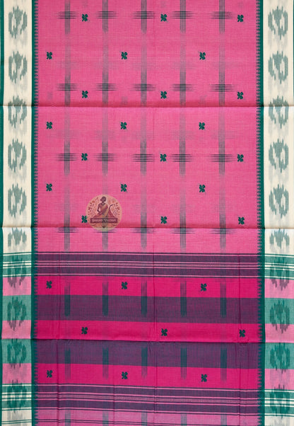 Close-up of pure cotton handloom weave showing fine natural texture and breathable craftsmanship, designed for the young Indian woman rediscovering the saree