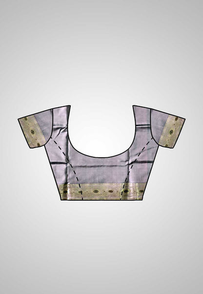 Buy Handloom Swarnachari Pure Silk Saree online – blouse view