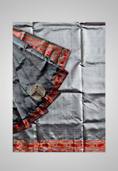 Buy Swarnachari Silk Saree online – Handloom Swarnachari Pure Silk Saree full saree view