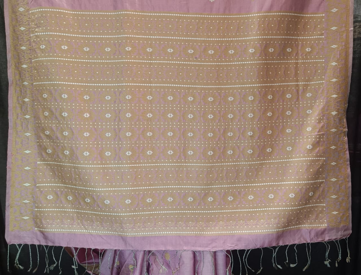 Shop Traditional Silk Saree – View of saree with matching blouse