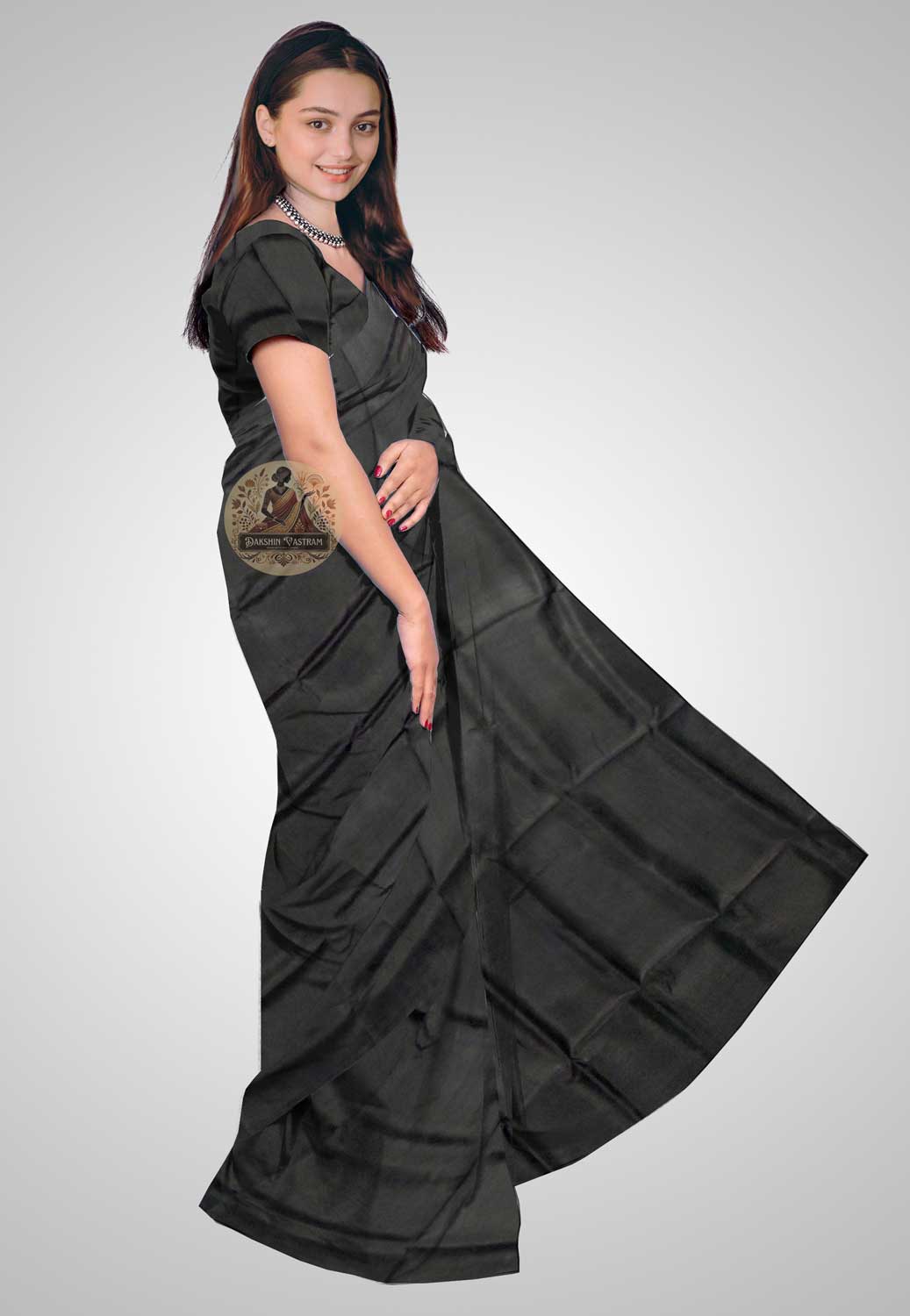 Order Indian Silk Than – Side look of woven silk length
