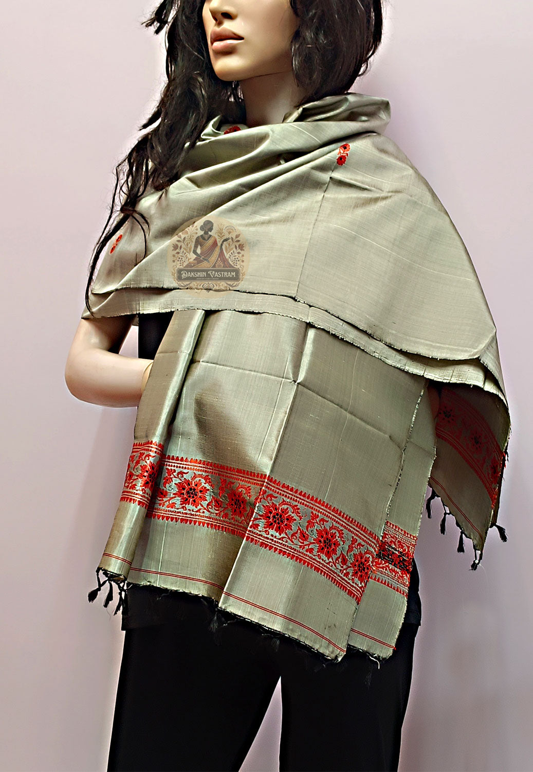 Order Elegant Pure Silk Stole – Styled with festive and formal wear