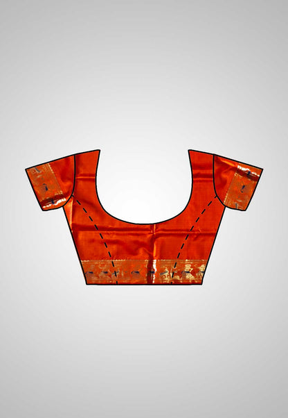 Buy Handloom Swarnachari Pure Silk Saree online – blouse view