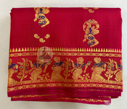 Shop Baluchari Silk Saree online – Full saree flat display