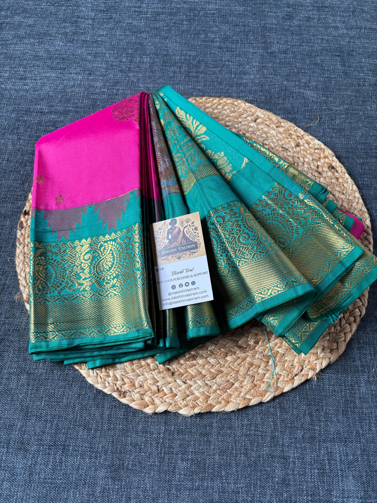 South Indian silk saree with gold zari border – everyday occasion wear for UK South Asian women