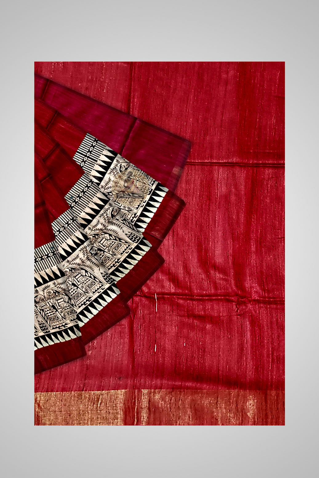 Traditional Tussar Silk – Close-up of rustic handwoven texture
