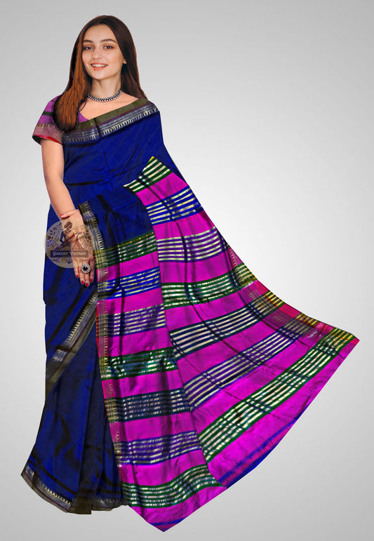 Elegant handloom Pure Silk Saree – Full front display