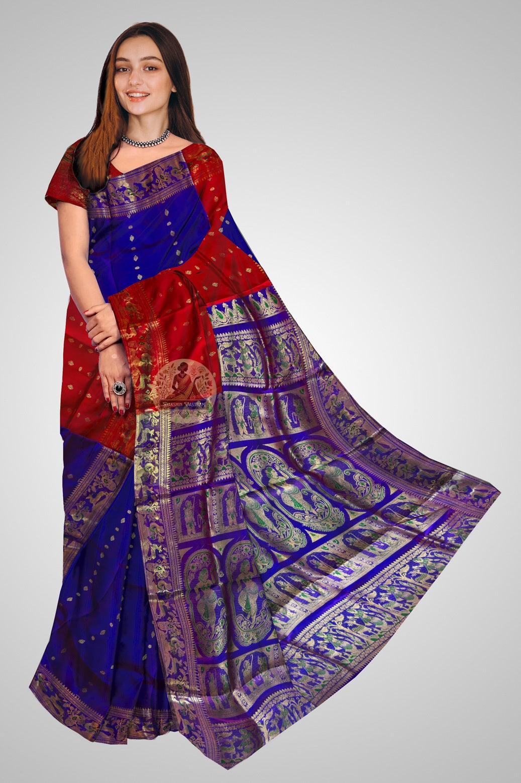 Swarnachari Pure Silk Saree for Durga Puja – festive handloom gold weave, delivered to Kolkata and Mumbai