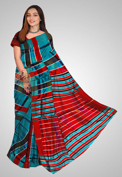 Buy Indian Pure Silk 4D Saree – Front view featuring traditional craftsmanship