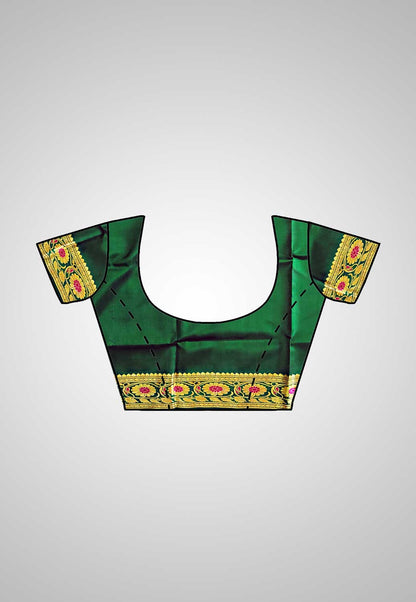 Buy Baluchari Silk Saree online – Exquisite Handloom Baluchari blouse piece