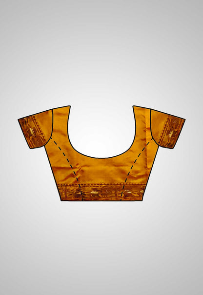Buy Baluchari Silk Saree online – Baluchari Pure Silk Saree blouse piece