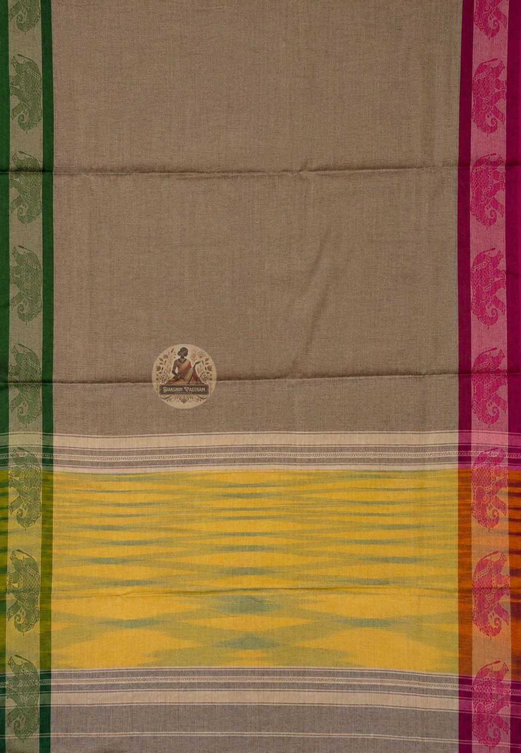 Close-up of pure cotton handloom weave showing fine natural texture and traditional craftsmanship, crafted as a meaningful gift for Indian women