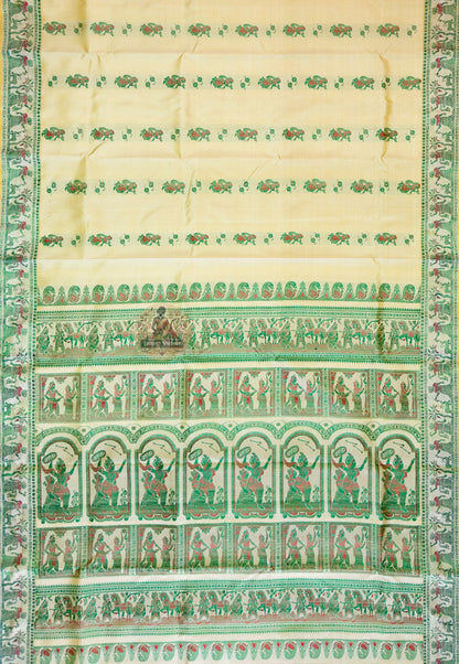 Dakshin Vastram fine Baluchari silk saree — pit loom crafted, ships to London, Birmingham, Edinburgh, Leeds