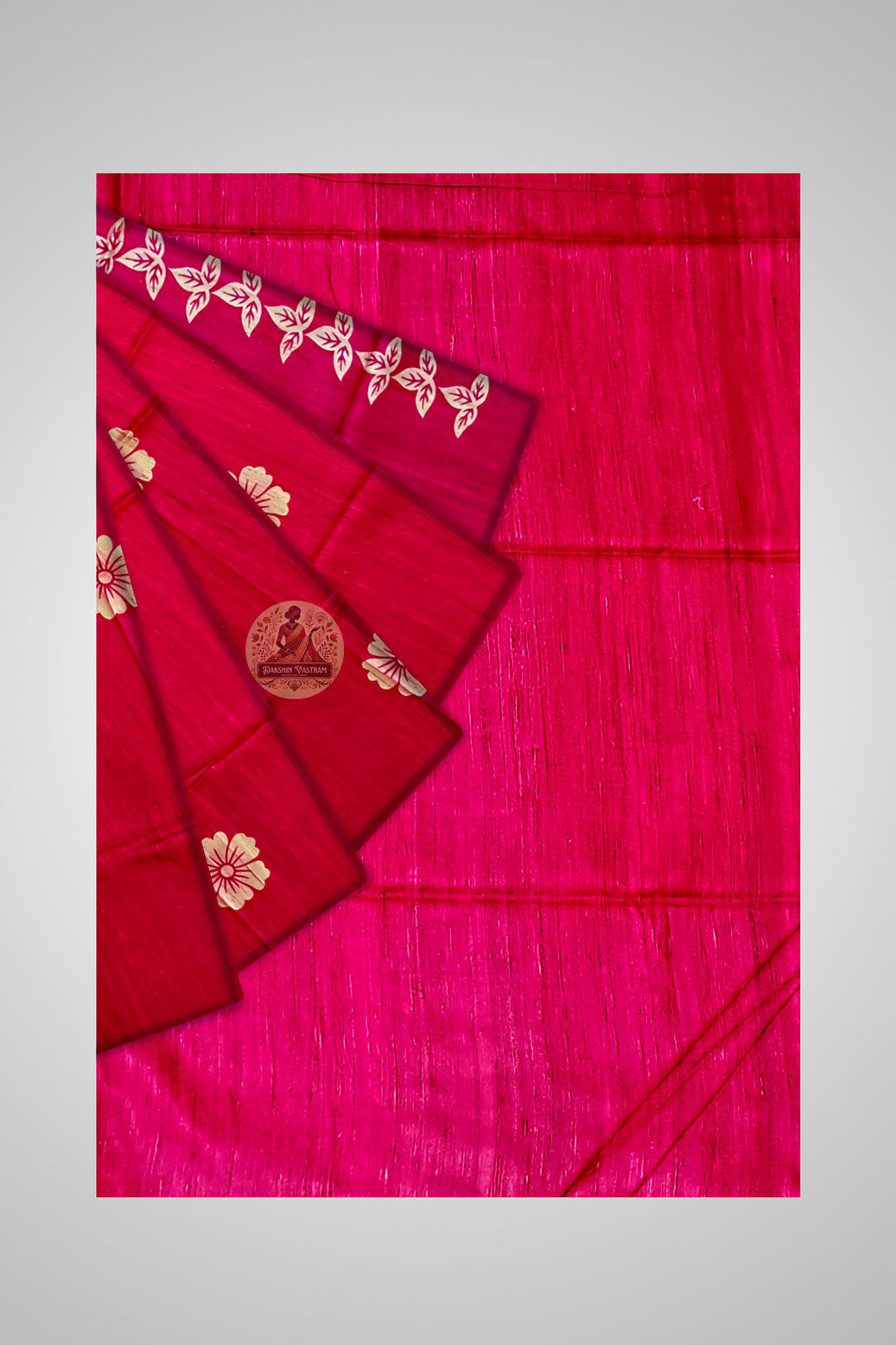 Order Tussar Silk Saree online – Close-up of handwoven detailing