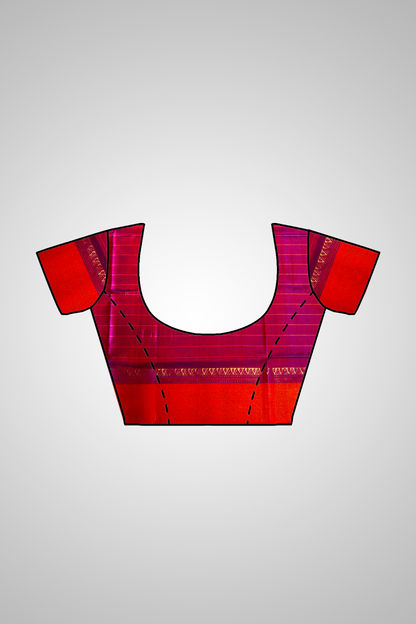 Bishnupur Silk Bindu Buti Saree blouse – premium handwoven Bengal silk saree blouse for wedding receptions, sangeet nights and festive occasions in Kansas City and USA