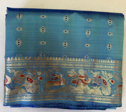 Shop Swarnachari Mulberry Saree online – Full saree flat display