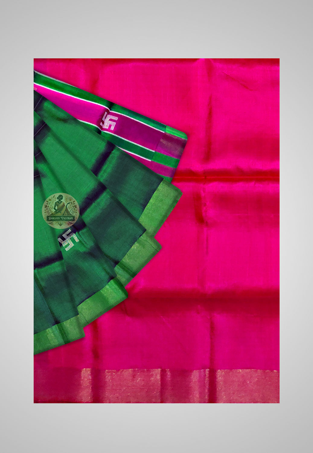 Pure Silk Saree texture view – Close-up of silk craftsmanship