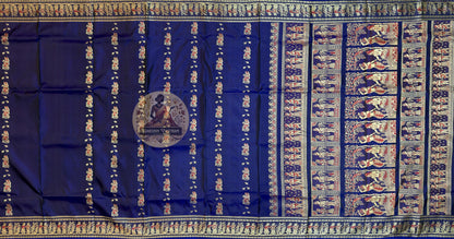 Heritage Baluchari silk saree from West Bengal with hand-woven Mughal-era narrative panels